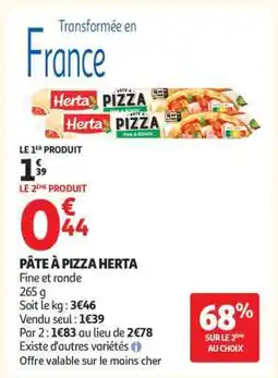 Auchan Pâte À Pizza Herta offre