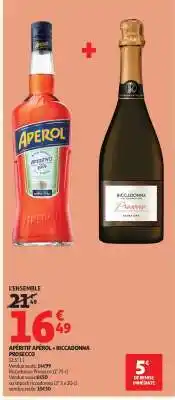 Auchan L'ensemble Apéritif Aperol + Riccadonna Prosecco offre