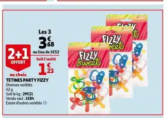 Auchan Tetines Party Fizzy offre