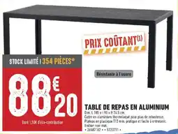 Brico Cash Table de repas en aluminium offre