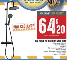 Brico Cash Colonne de douche noir mat offre