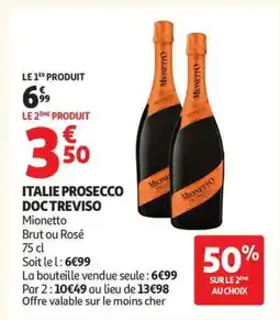 Auchan Italie Prosecco Doc Treviso offre