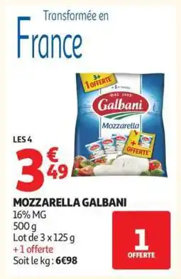 Auchan Mozzarella Galbani offre
