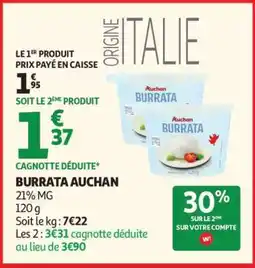 Auchan BURRATA AUCHAN offre