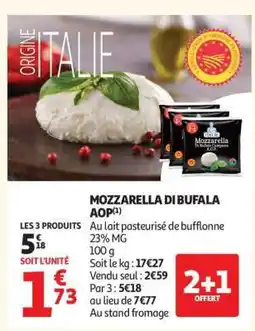 Auchan Mozzarella Di Bufala Aop offre
