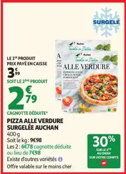Auchan PIZZA ALLE VERDURE SURGELÉE AUCHAN offre