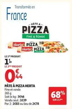 Auchan Pâte À Pizza Herta offre