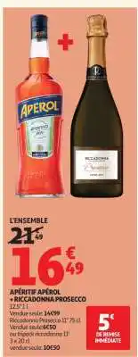 Auchan Apéritif Apérol + Riccadonna Prosecco offre