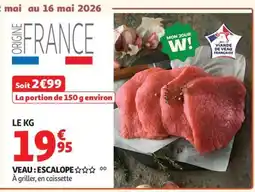 Auchan Veau : Escalope offre