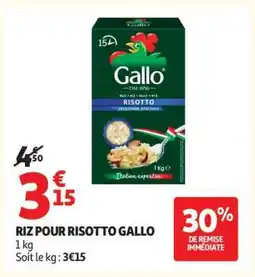 Auchan Riz Pour Risotto Gallo offre