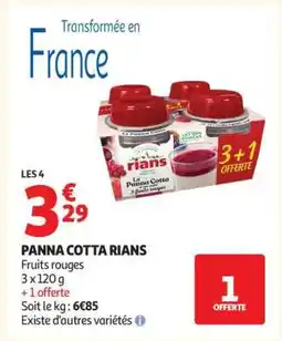 Auchan PANNA COTTA RIANS offre