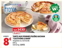 Auchan Tarte Aux Pommes Filière Auchan Cultivons Le Bon offre