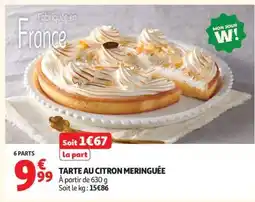 Auchan Tarte Au Citron Meringuée offre