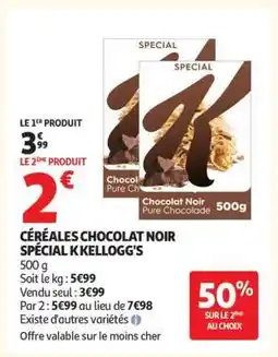 Auchan CÉRÉALES CHOCOLAT NOIR SPÉCIAL K KELLOGG'S offre