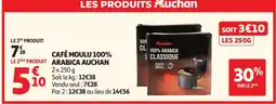 Auchan Café Moulu 100% Arabica Auchan offre