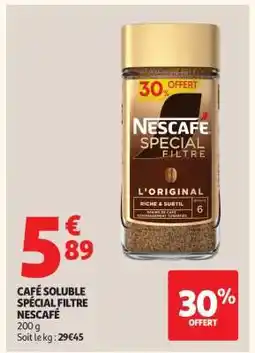 Auchan Café Soluble Spécial Filtre Nescafé offre