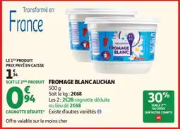 Auchan FROMAGE BLANC AUCHAN offre