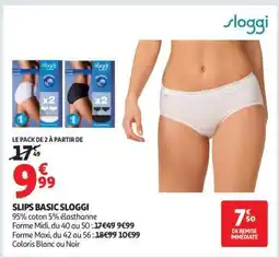Auchan Slips Basic Sloggi offre