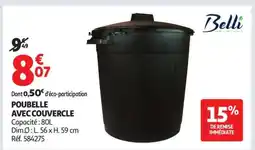 Auchan POUBELLE AVEC COUVERCLE offre