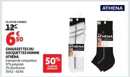 Auchan Chaussettes ou socquettes homme ATHENA offre