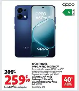 Auchan SMARTPHONE OPPO A6 PRO 5G 256GO offre