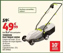 Auchan TONDEUSE ELECTRIQUE 1300W offre