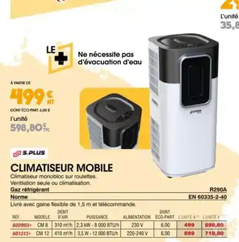 S-PLUS Climatiseur mobile