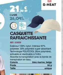 Master Pro Casquette rafraichissante offre