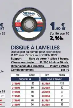 Master Pro Disque à lamelles offre