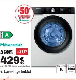 BUT HISENSE Lave-linge hublot offre