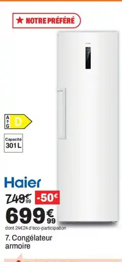 BUT HAIER Congélateur armoire offre