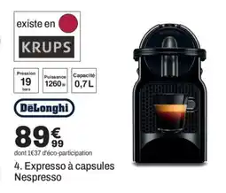 BUT KRUPS Expresso à capsules Nespresso offre