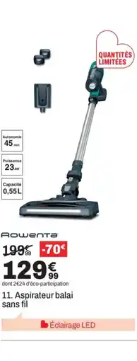 BUT ROWENTA Aspirateur balai sans fil offre