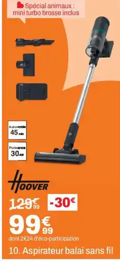 BUT HOOVER Aspirateur balai sans fil offre