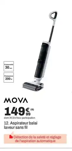 BUT MOVA Aspirateur balai laveur sans fil offre