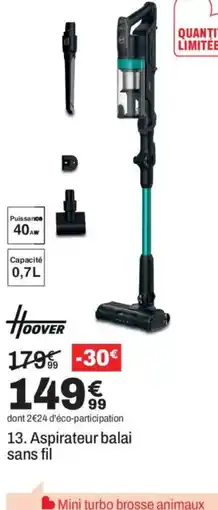 BUT HOOVER Aspirateur balai sans fil offre