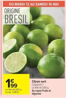 Carrefour Market Citron vert offre