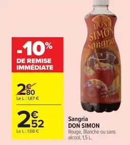 Carrefour Market DON SIMON Sangria offre