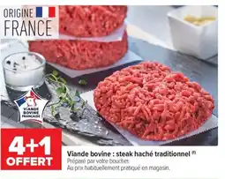 Carrefour Market Viande bovine: steak haché traditionnel offre