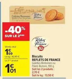 Carrefour Market REFLETS DE FRANCE Biscuits offre