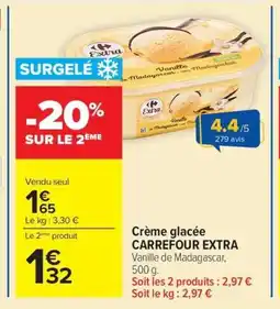 Carrefour Market CARREFOUR EXTRA Crème glacée offre
