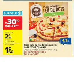 Carrefour Market CARREFOUR ORIGINAL Pizza cuite au feu de bois surgelée offre
