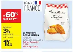 Carrefour Market BONNE MAMAN La Madeleine offre
