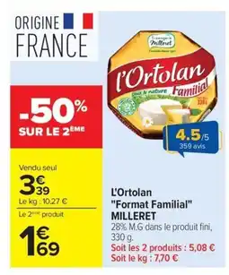 Carrefour Market MILLERET L'Ortolan Format Familial offre