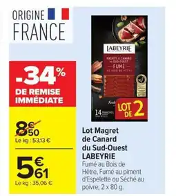 Carrefour Market LABEYRIE Lot Magret de Canard du Sud-Ouest offre