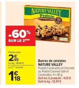 Carrefour Market NATURE VALLEY Barres de céréales offre