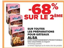 Carrefour Market ALSA Sur toutes les préparations pour gâteaux offre