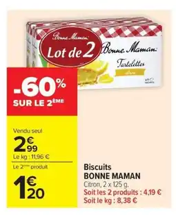 Carrefour Market BONNE MAMAN Biscuits offre