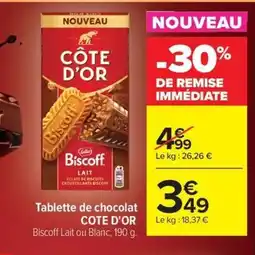 Carrefour Market COTE D'OR Tablette de chocolat offre