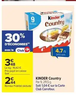 Carrefour Market KINDER Country offre